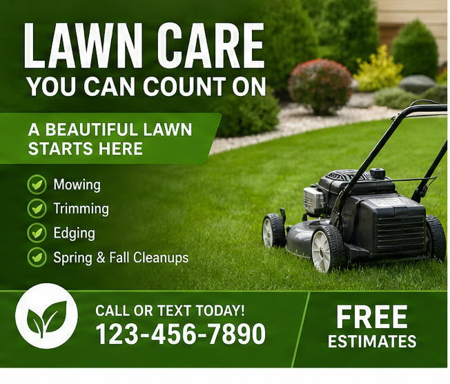 Generic lawn care template ad