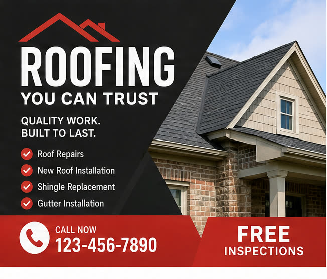 Generic roofing template ad